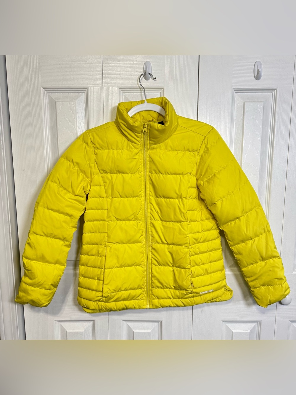 Lands' End Lightweight Puffer Jacket Yellow XS
